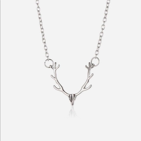 • Kennedy • Dainty Antler Necklace - Picture 3 of 4